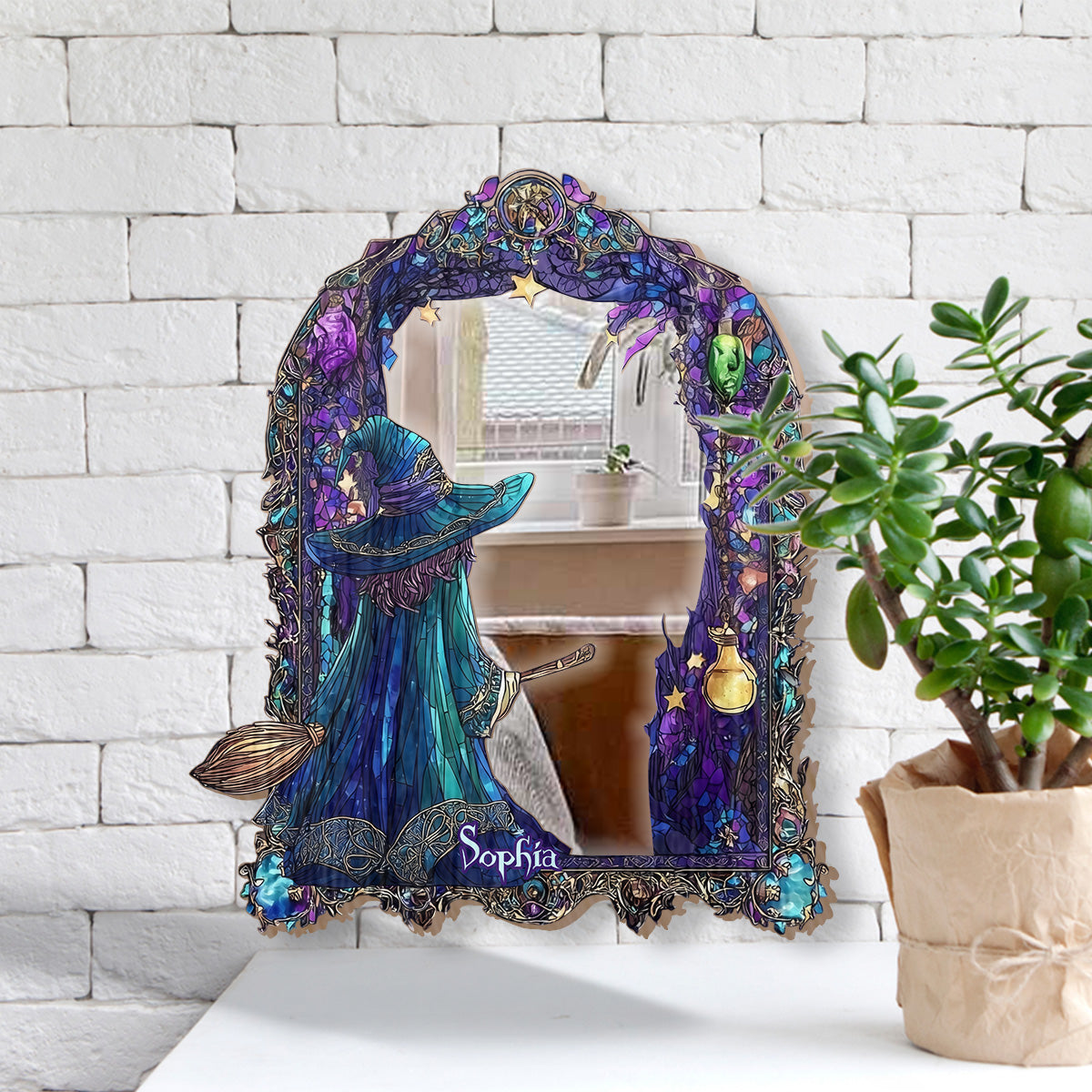 Magical And Mystic - Personalized Witch Wall Hanging Mirror