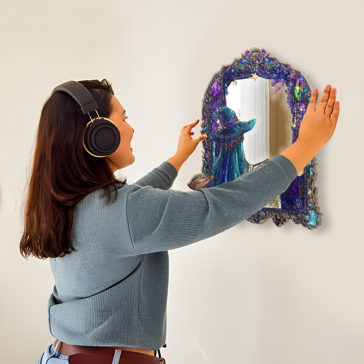 Magical And Mystic - Personalized Witch Wall Hanging Mirror