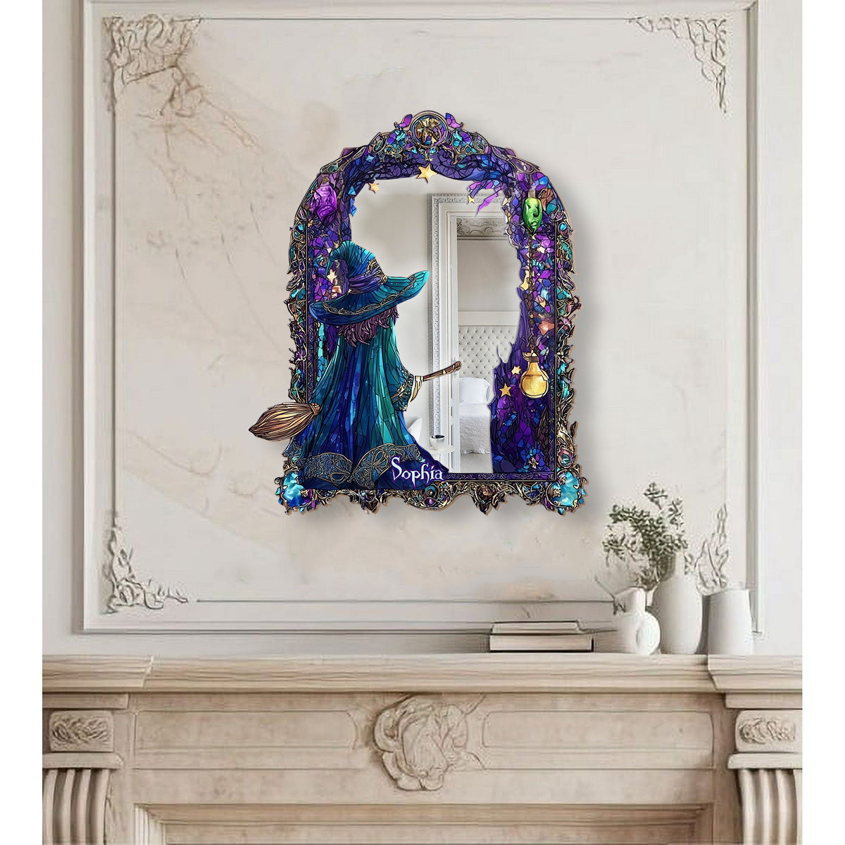 Magical And Mystic - Personalized Witch Wall Hanging Mirror