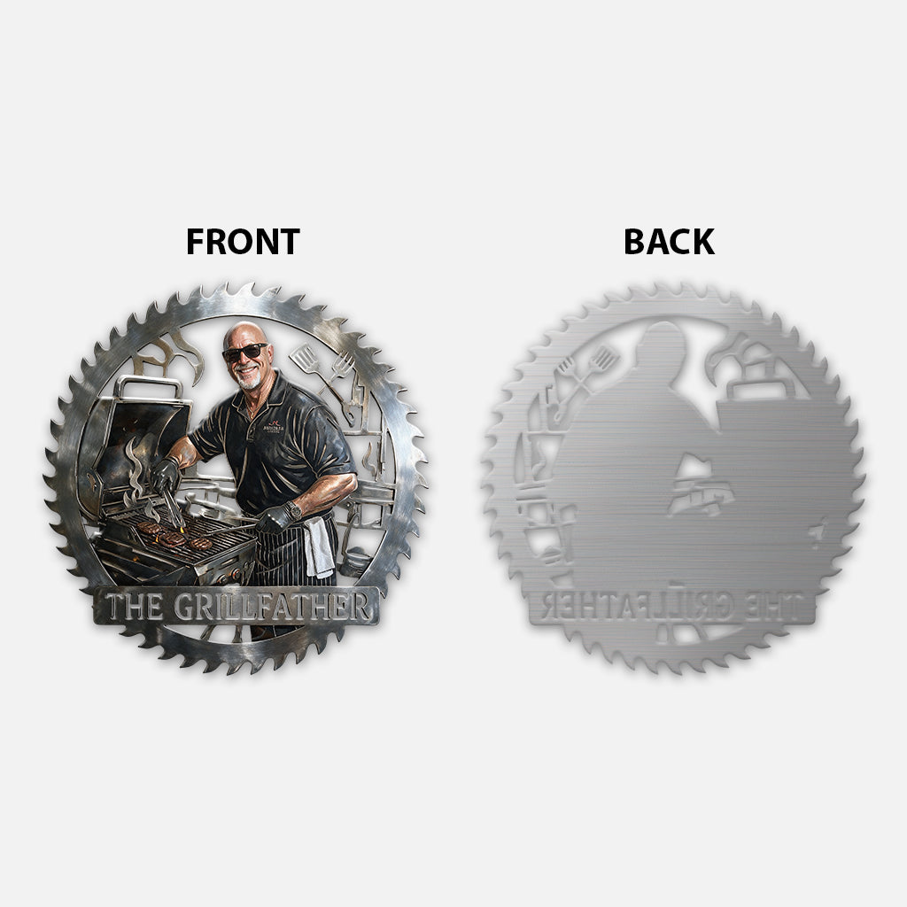Grill & Bar - Personalized Grilling 3D Printed Cut Metal Sign