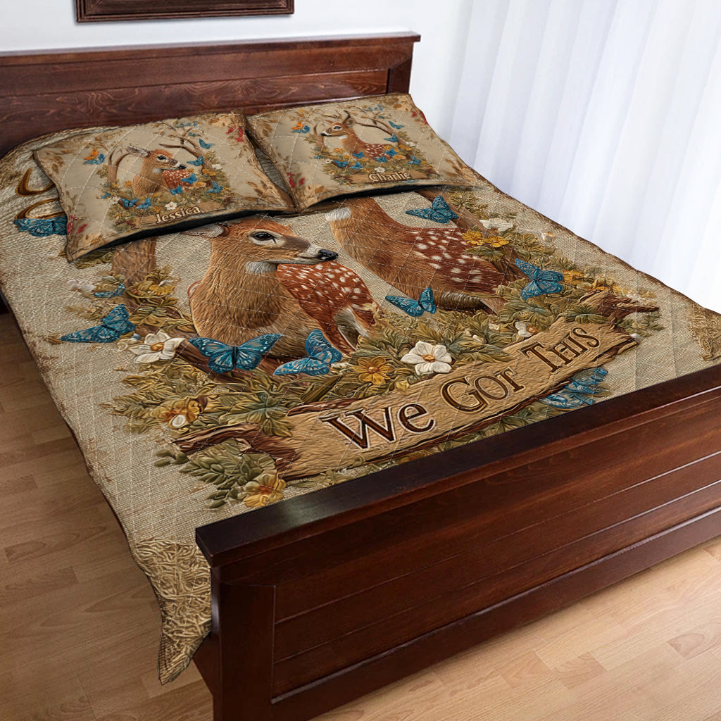 You & Me We Got This - Personalized Hunting Quilt Set