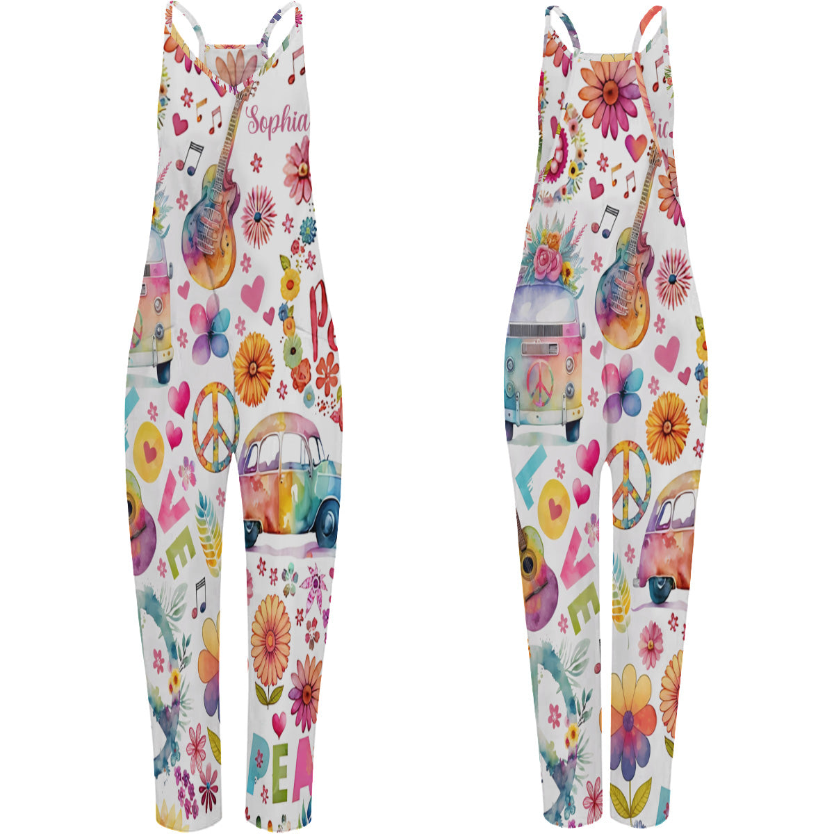 Hippie Soul – Personalisierte Hippie-Overalls/Strampler in lockerer Passform