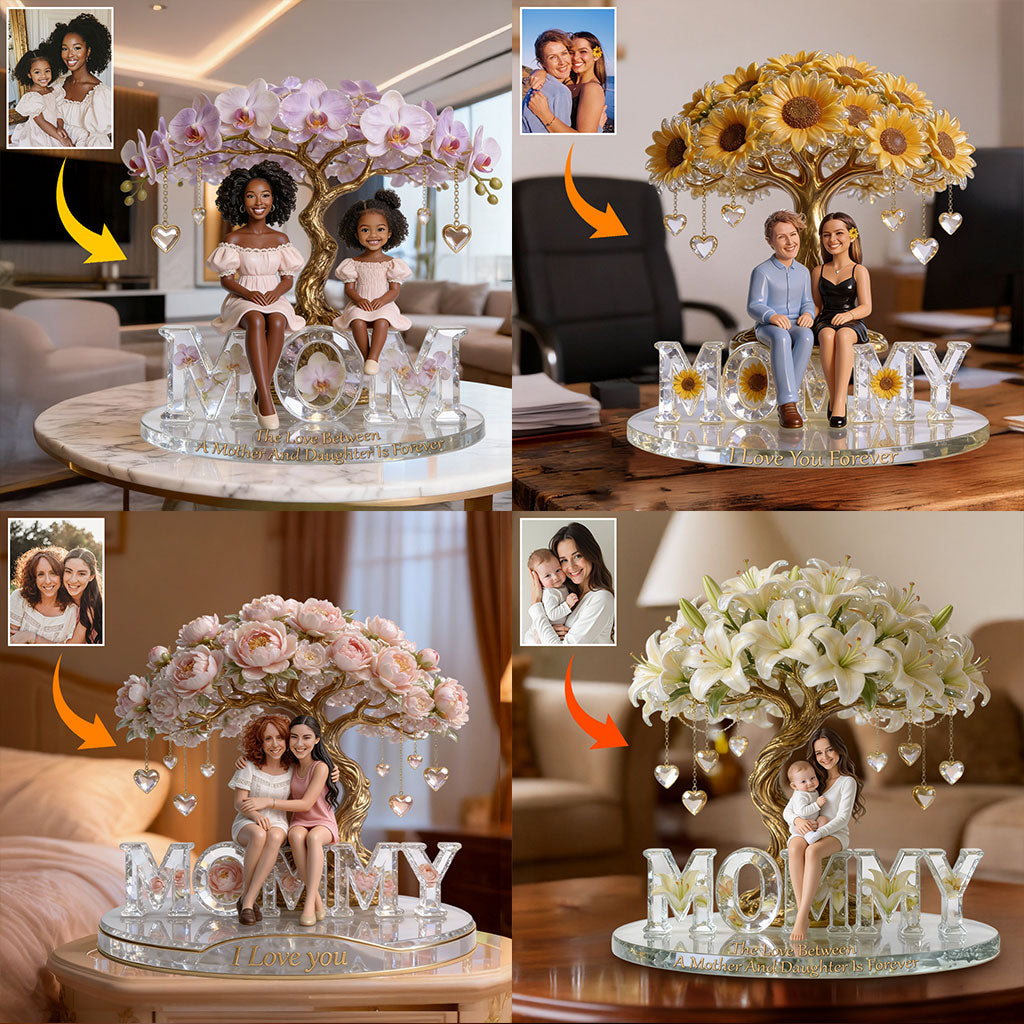 Individuell gestaltete Acrylplakette mit Foto Ihrer Wahl – Personalisierte Mutterplakette in individueller Form