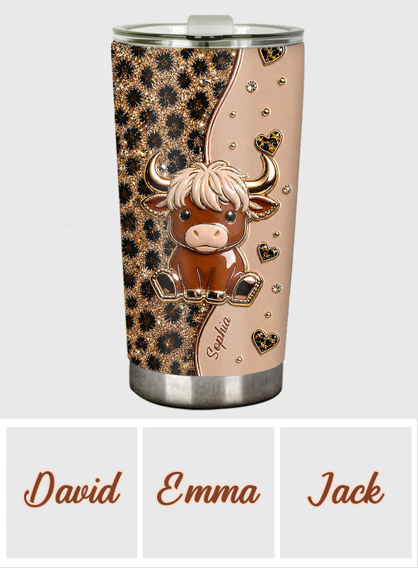 Cute Highland Cow - Personalized Highland Cow Tumbler