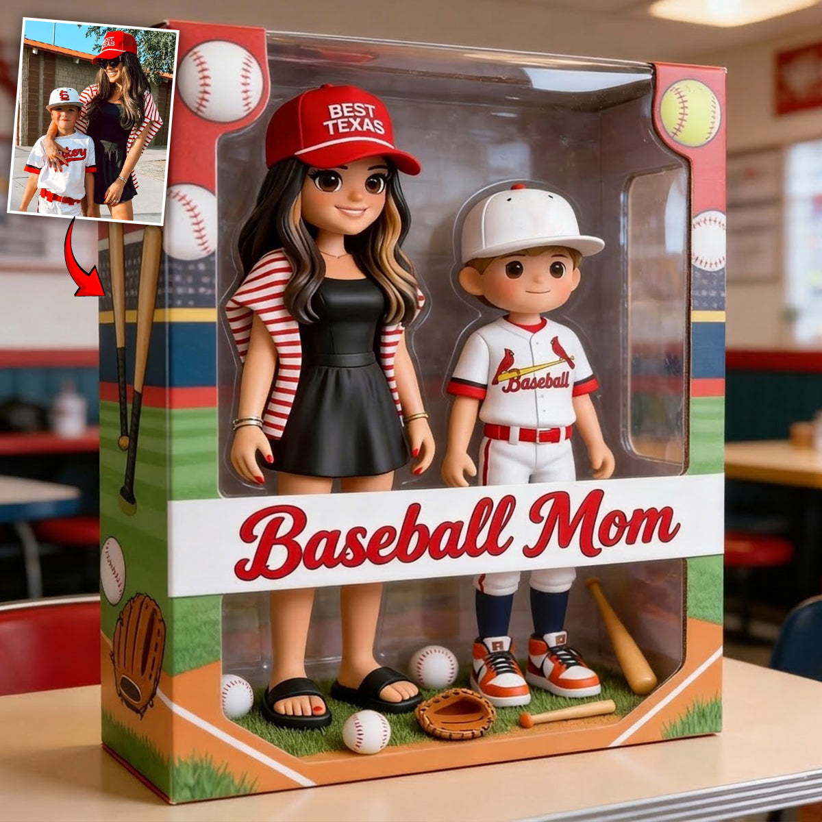 Baseball Mom - Personalized Baseball Custom Shaped Acrylic Plaque