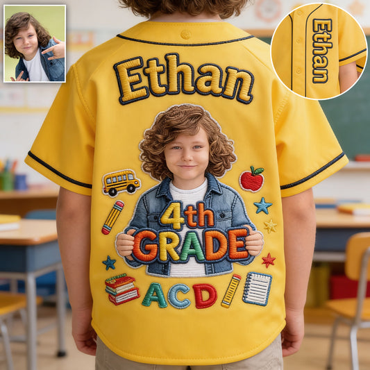 Zurück zur Schule - Personalisiertes Kinder-Baseballtrikot