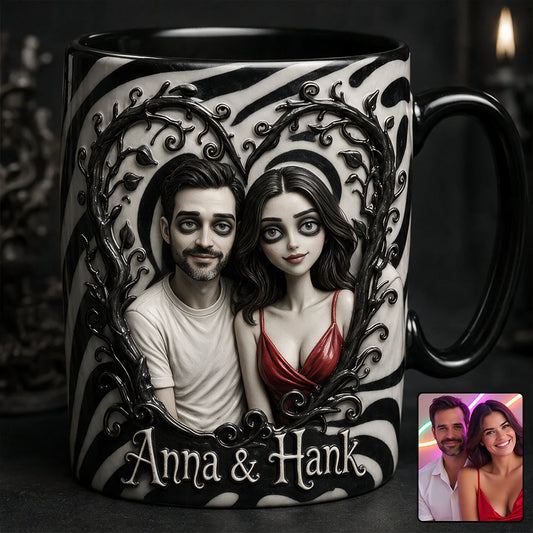 Gruseliges Geschenk für Paare zu Halloween - Personalisierte 3D-gedruckte Tasse