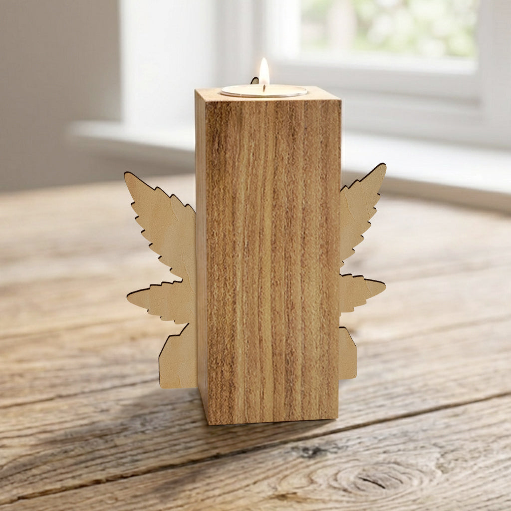 Cannabis-Enthusiast - Personalisierter Weed Kerzenhalter in individueller Form