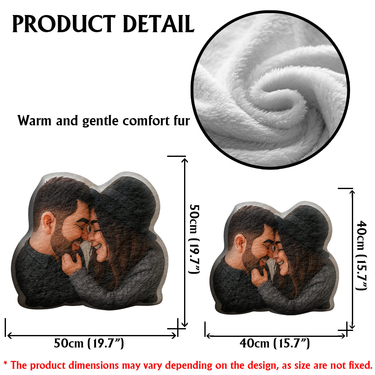 Lustiges Geschenk: Personalisiertes Kissen in Form eines Maskottchens im Cartoon-Stil