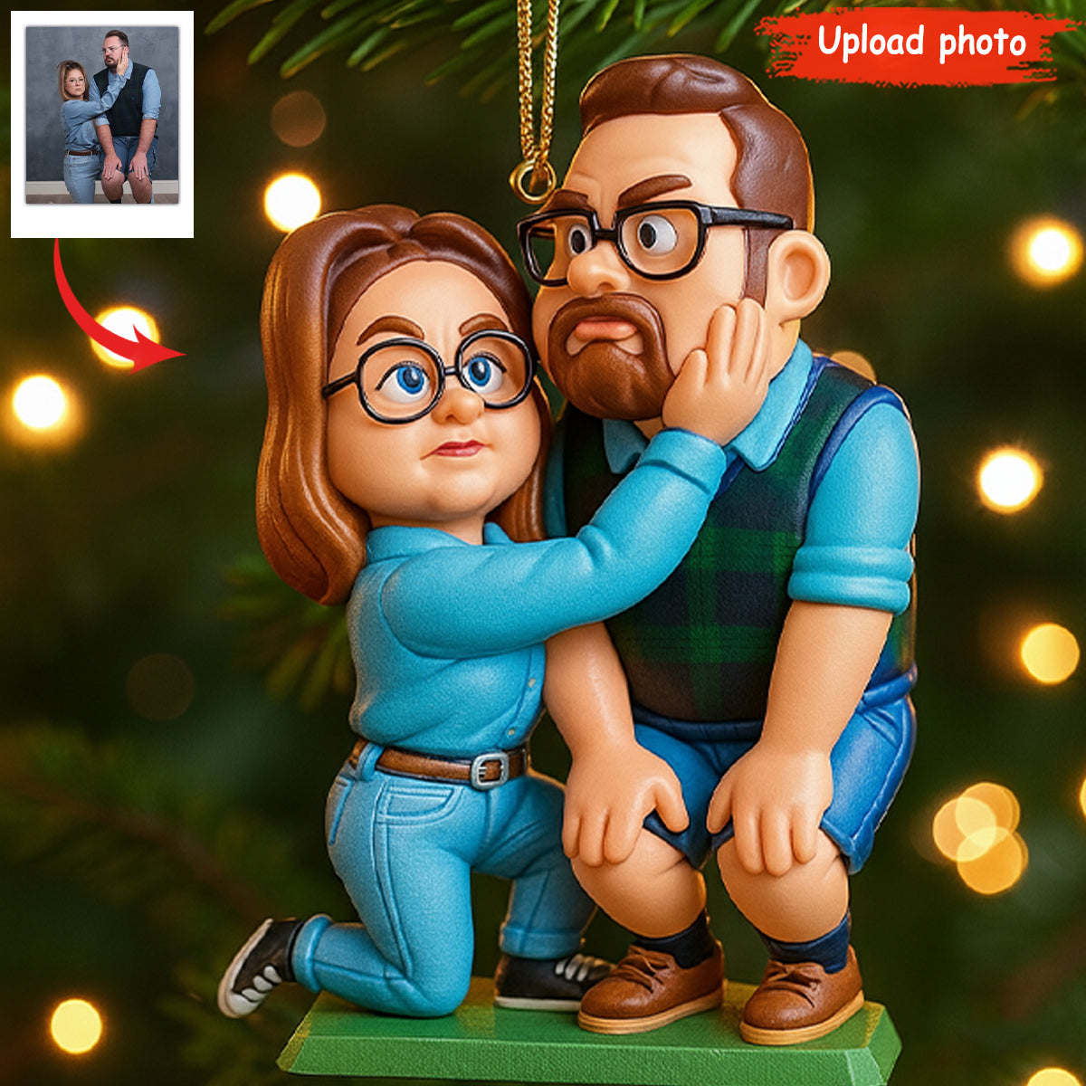 Lustiges Geschenk im cartoonhaften, übertriebenen Maskottchen-Stil – personalisierter Schmuck