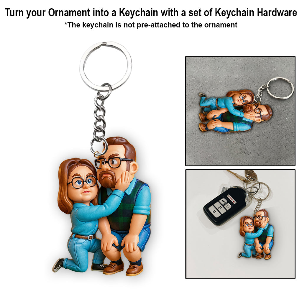 Lustiges Geschenk im cartoonhaften, übertriebenen Maskottchen-Stil – personalisierter Schmuck