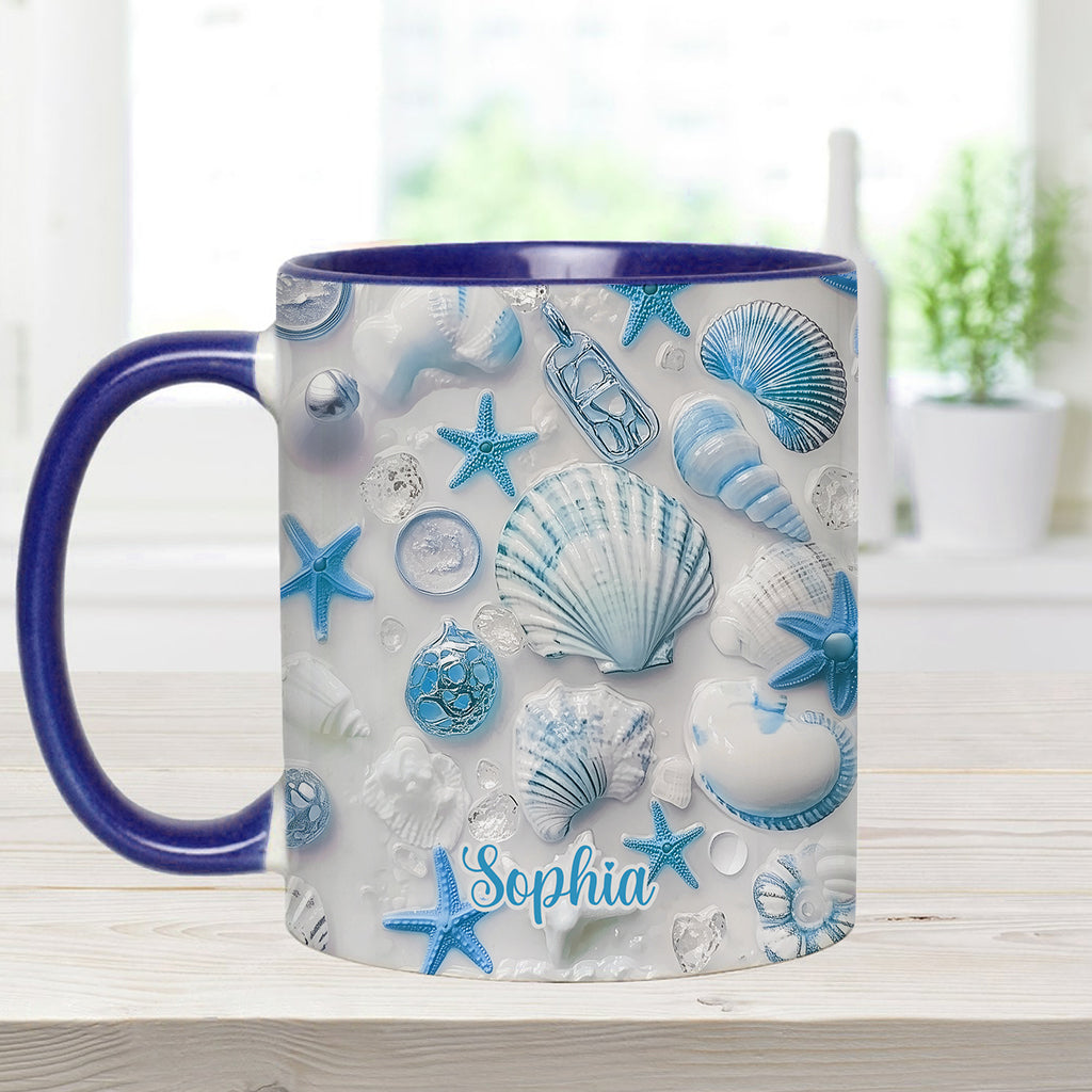 Strandliebhaberin - Personalisierte Tasse mit Meeresmotiv