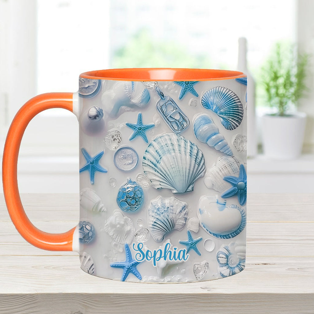 Strandliebhaberin - Personalisierte Tasse mit Meeresmotiv