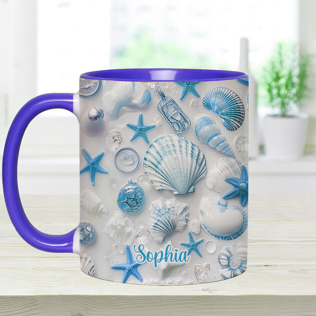 Strandliebhaberin - Personalisierte Tasse mit Meeresmotiv