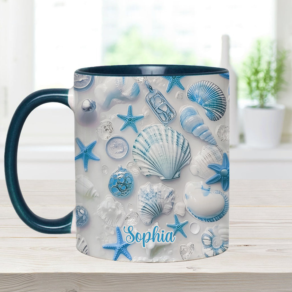 Strandliebhaberin - Personalisierte Tasse mit Meeresmotiv