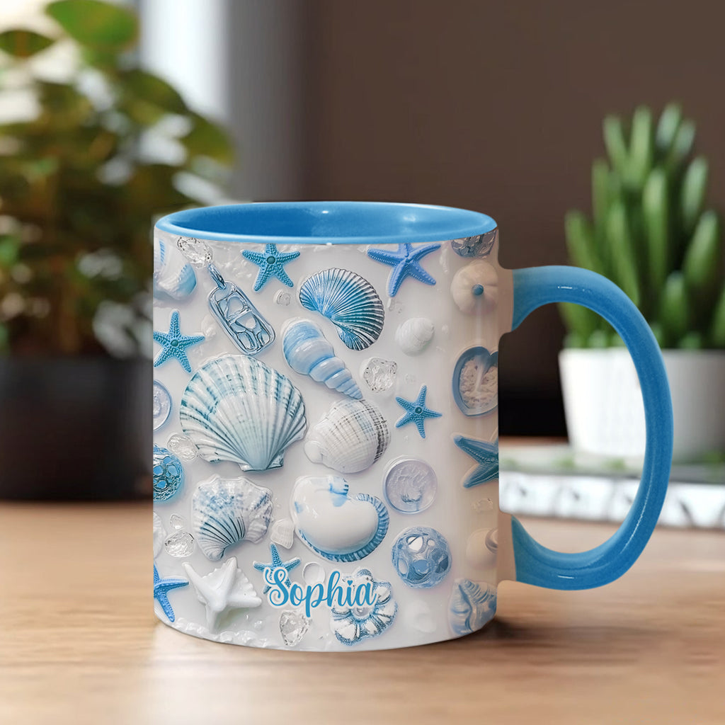 Strandliebhaberin - Personalisierte Tasse mit Meeresmotiv