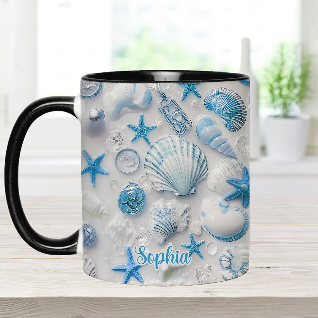 Strandliebhaberin - Personalisierte Tasse mit Meeresmotiv