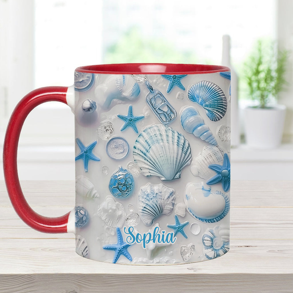 Strandliebhaberin - Personalisierte Tasse mit Meeresmotiv
