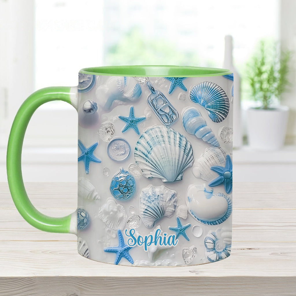 Strandliebhaberin - Personalisierte Tasse mit Meeresmotiv