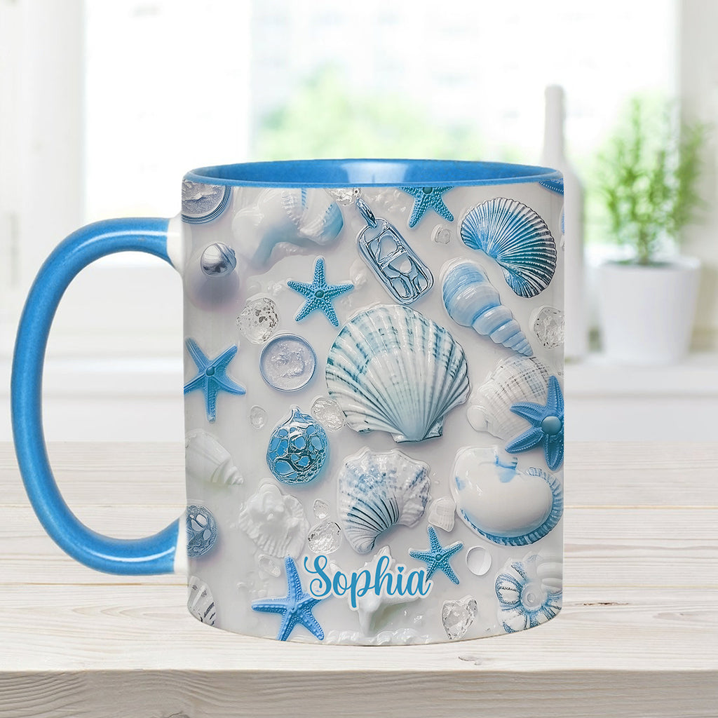 Strandliebhaberin - Personalisierte Tasse mit Meeresmotiv