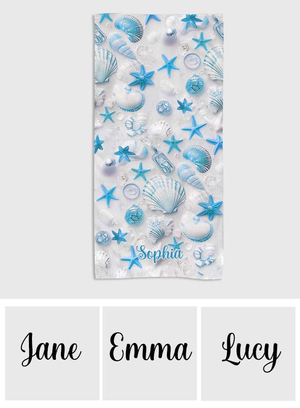 Strandliebhaberin – Personalisiertes, schnelltrocknendes Strand-/Badetuch für Meeresliebhaberinnen