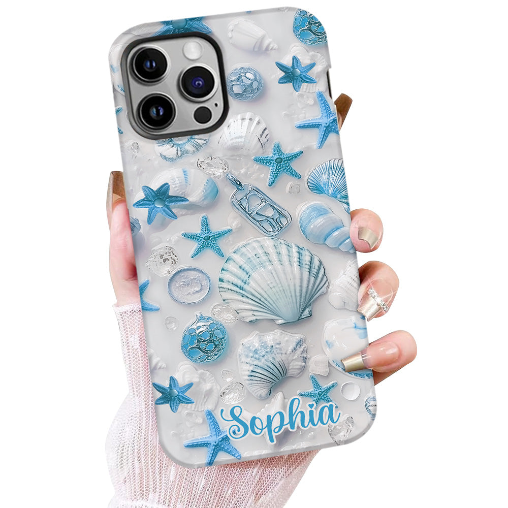 Strandliebhaberin – Personalisierte Handyhülle mit Meeresmotiv