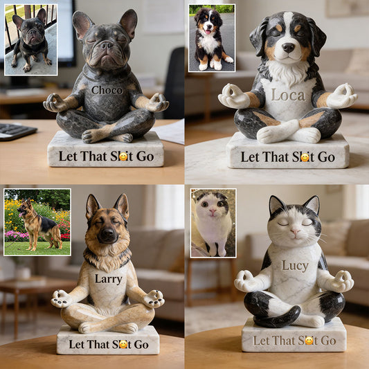 Lass das los - Personalisierte Hundeschild aus Acryl