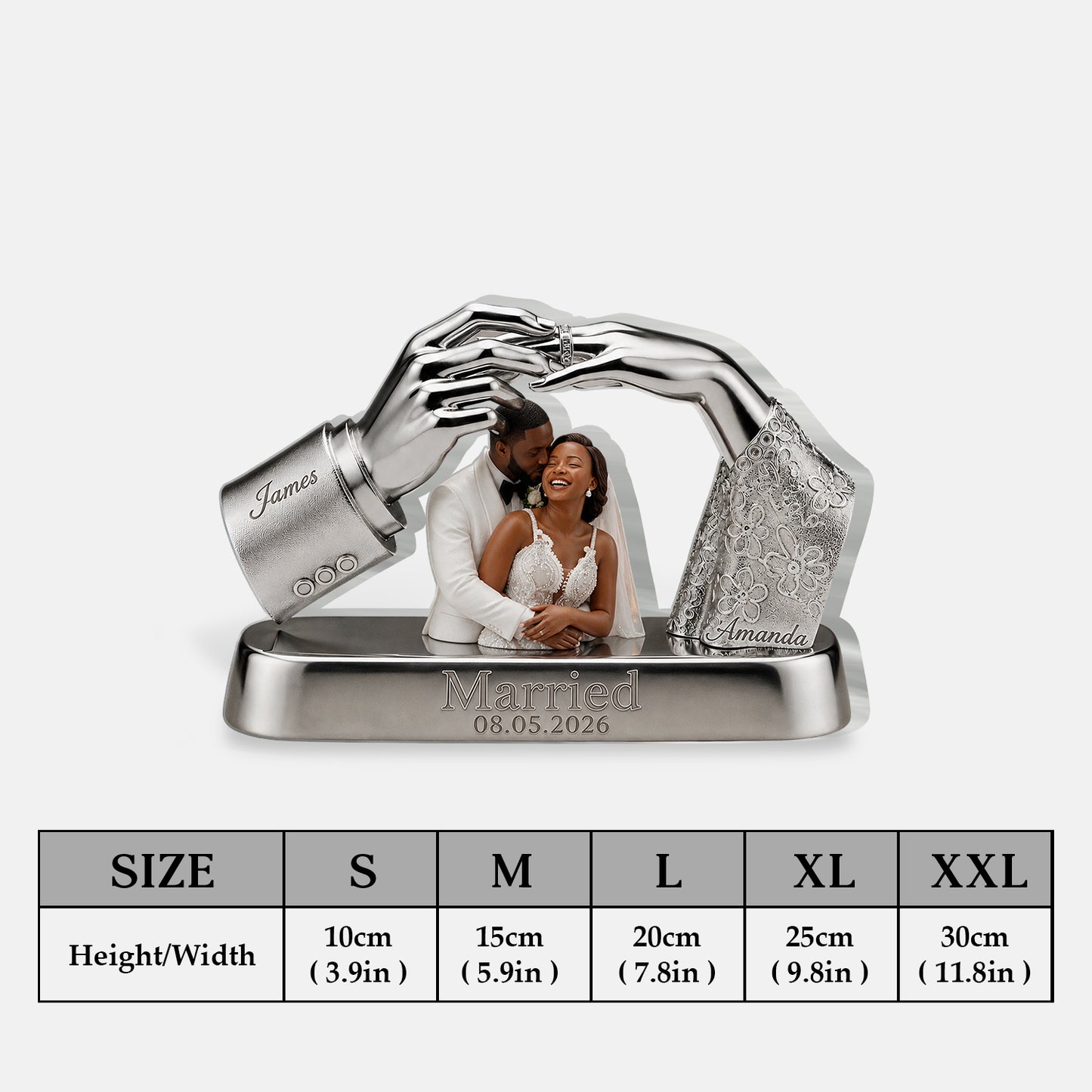 From This Moment On - Anniversary Engaged Married Gift - Personalized Couple 2-Side Printed Acrylic Plaque