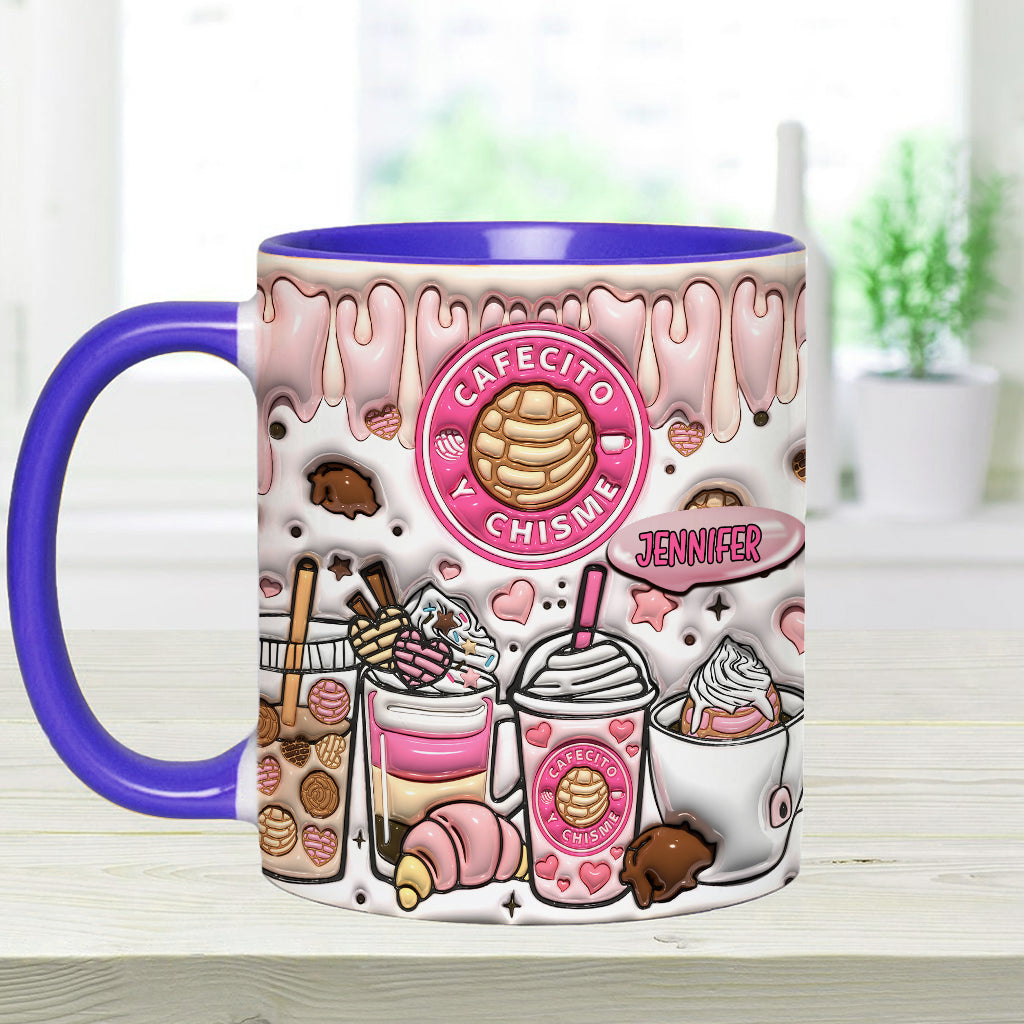 Cafecito Y Chisme – personalisierte Kaffee-Akzent-Tasse