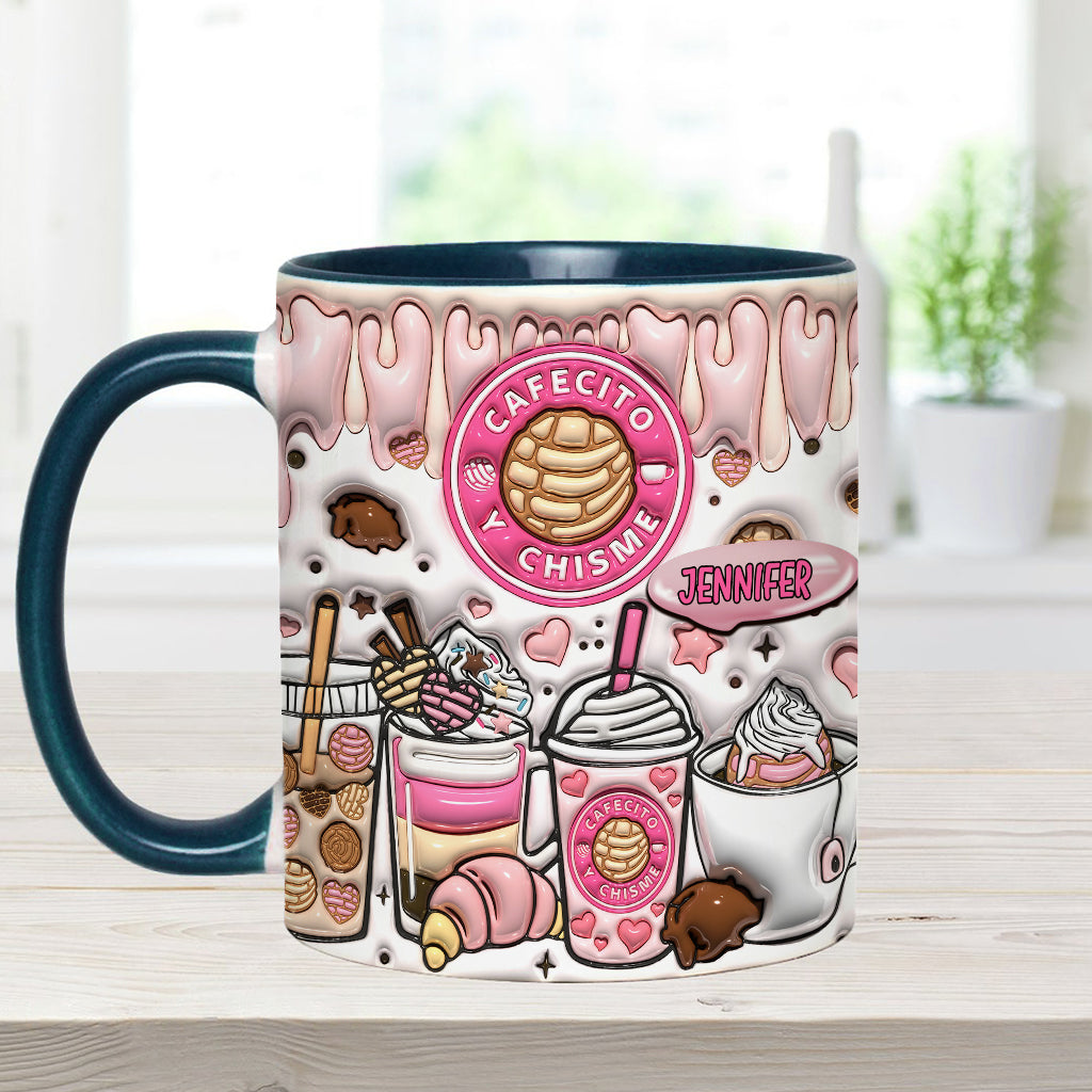 Cafecito Y Chisme – personalisierte Kaffee-Akzent-Tasse