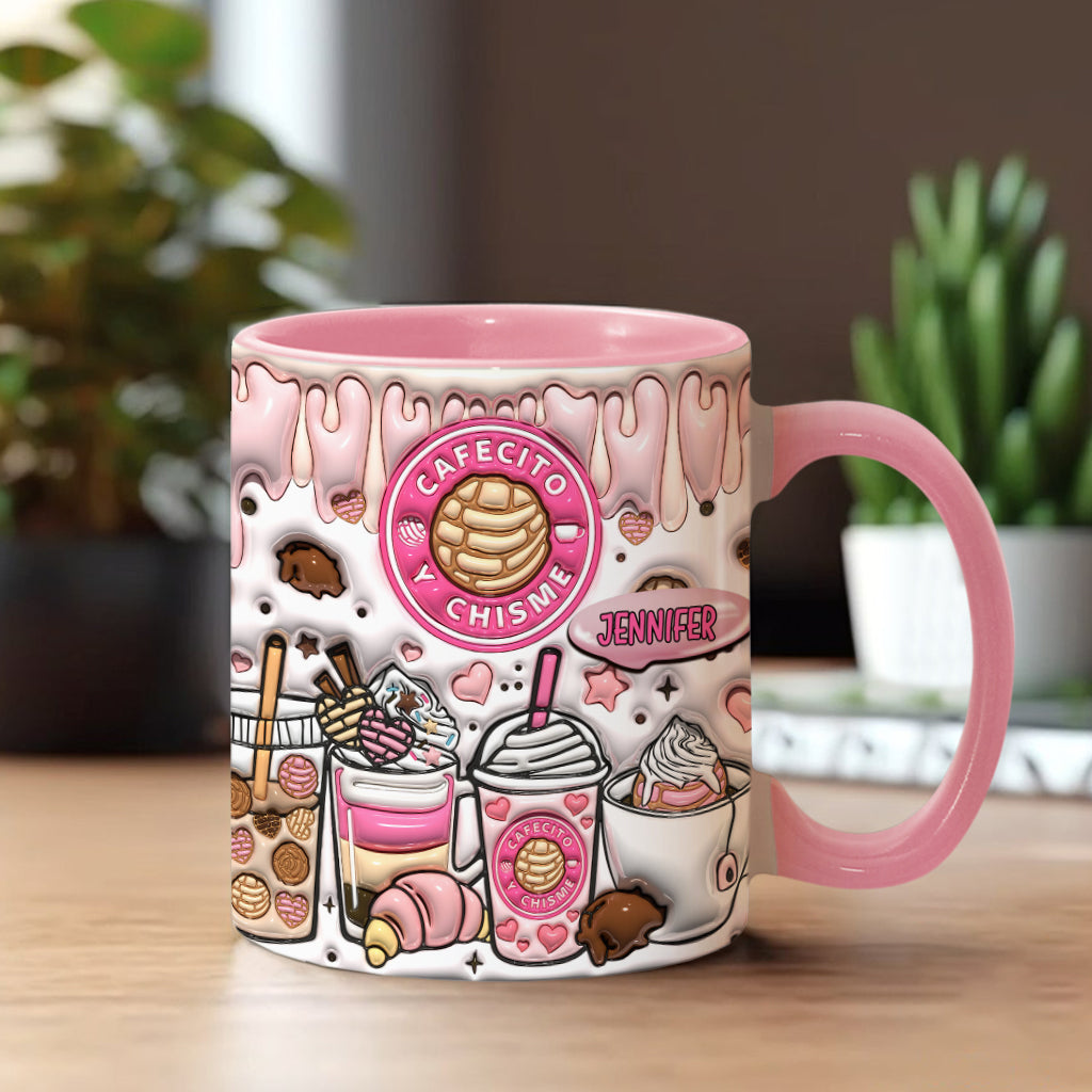 Cafecito Y Chisme – personalisierte Kaffee-Akzent-Tasse
