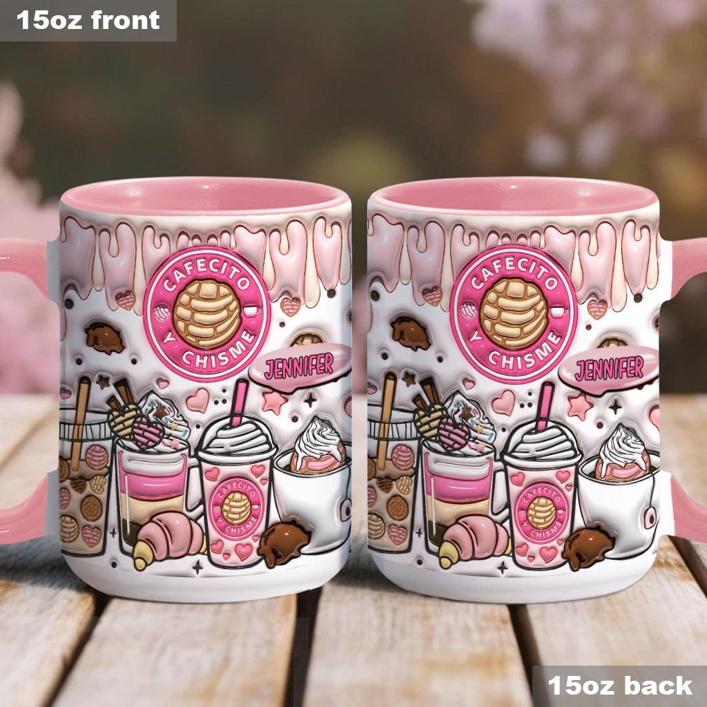 Cafecito Y Chisme – personalisierte Kaffee-Akzent-Tasse