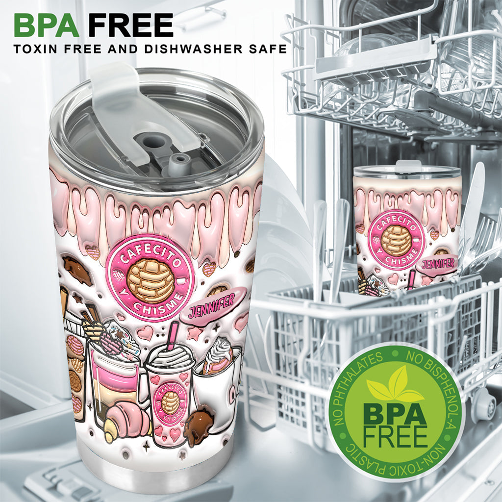 Cafecito Y Chisme - Personalized Coffee Tumbler