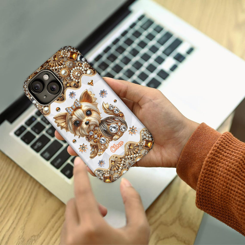 Liebe Yorkshire Terrier - Personalisierte Handyhülle mit Hundemotiv