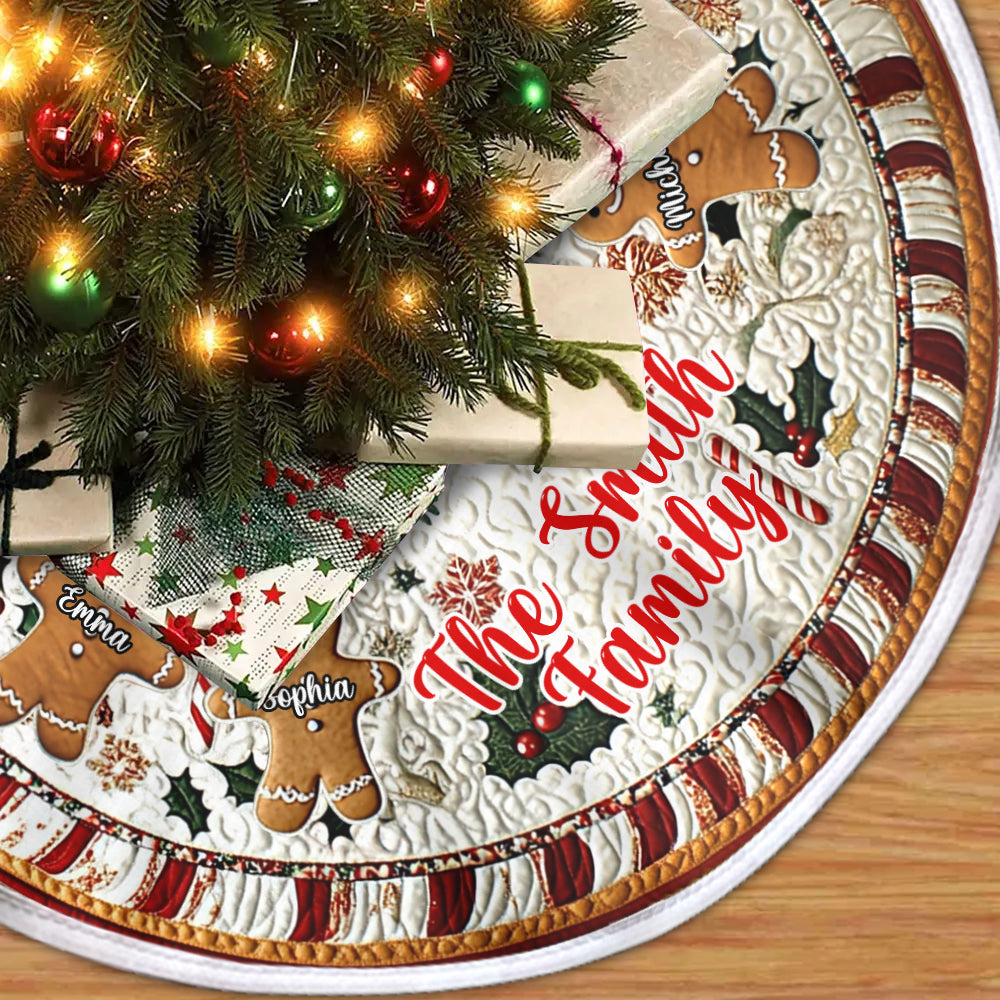 The Gingerbread Crew - Personalized Family Tree Skirt