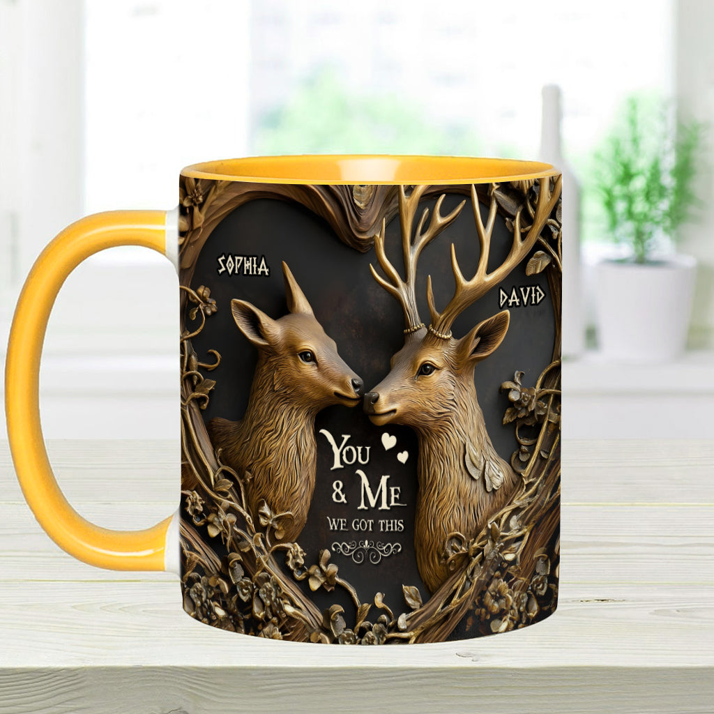 You & Me We Got This - Personalized Hunting Accent Mug