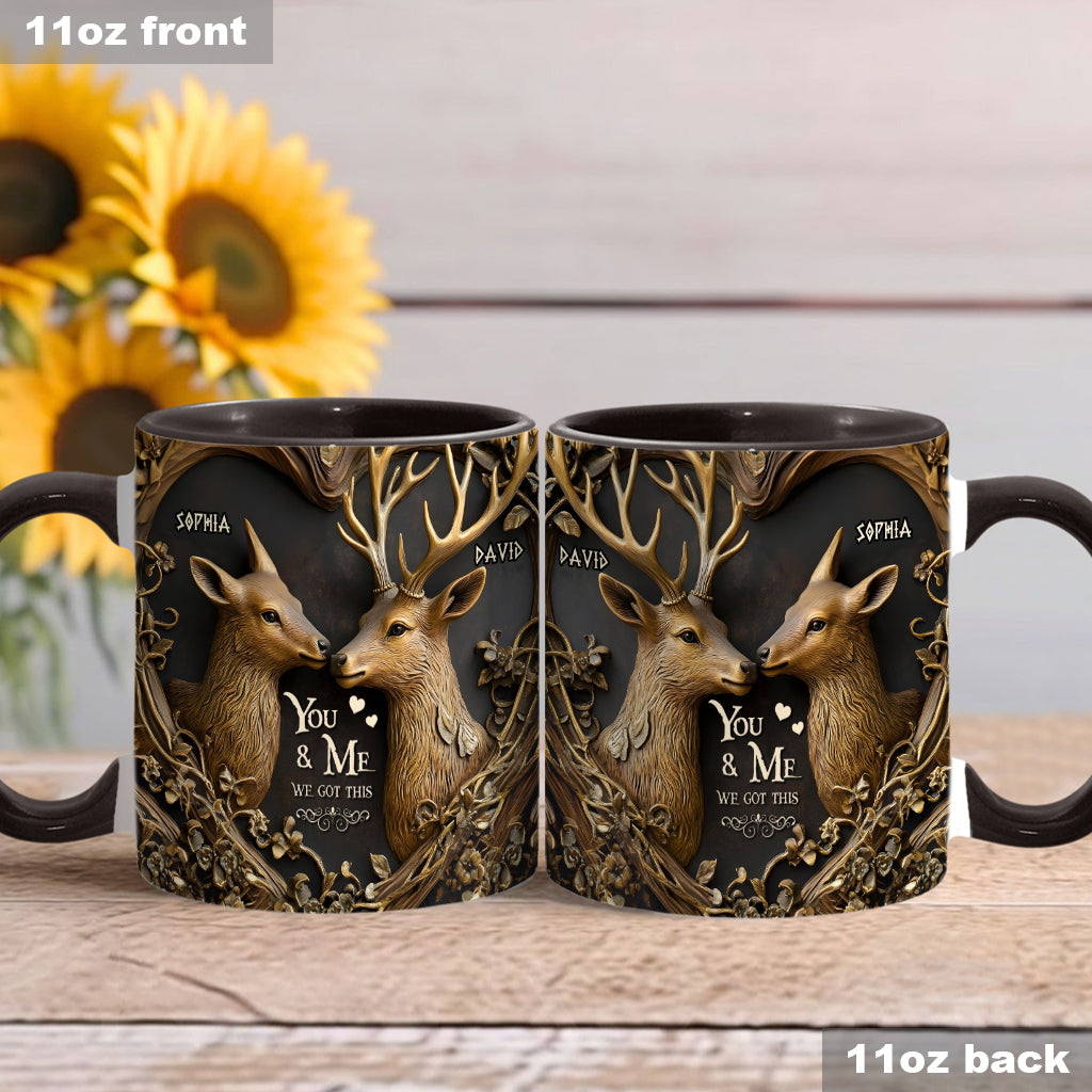 You & Me We Got This - Personalized Hunting Accent Mug