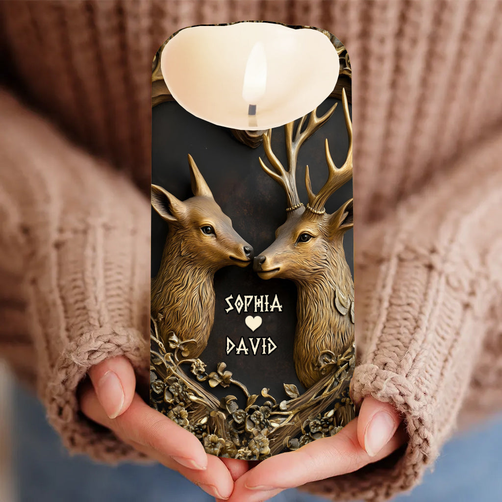Du und ich, wir schaffen das – personalisierte, flammenlose Jagdkerze