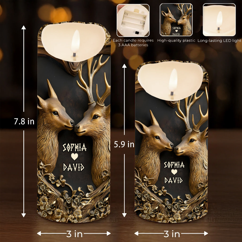 Du und ich, wir schaffen das – personalisierte, flammenlose Jagdkerze