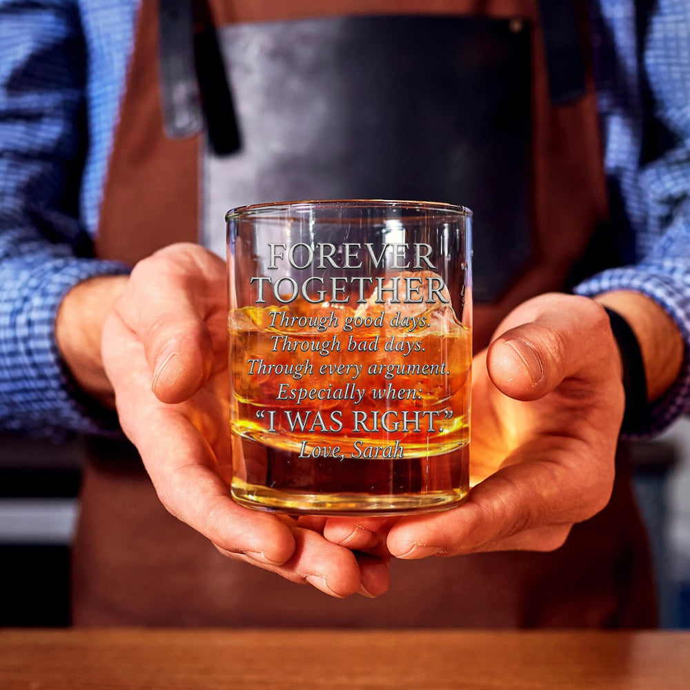 Forever Us - Personalized Couple Whiskey Glass