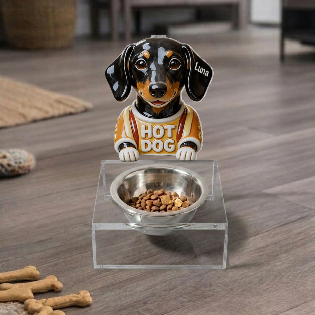 Dinner & Drinks Pet Food And Water Bowl - Personalized Dog Pet Feeder