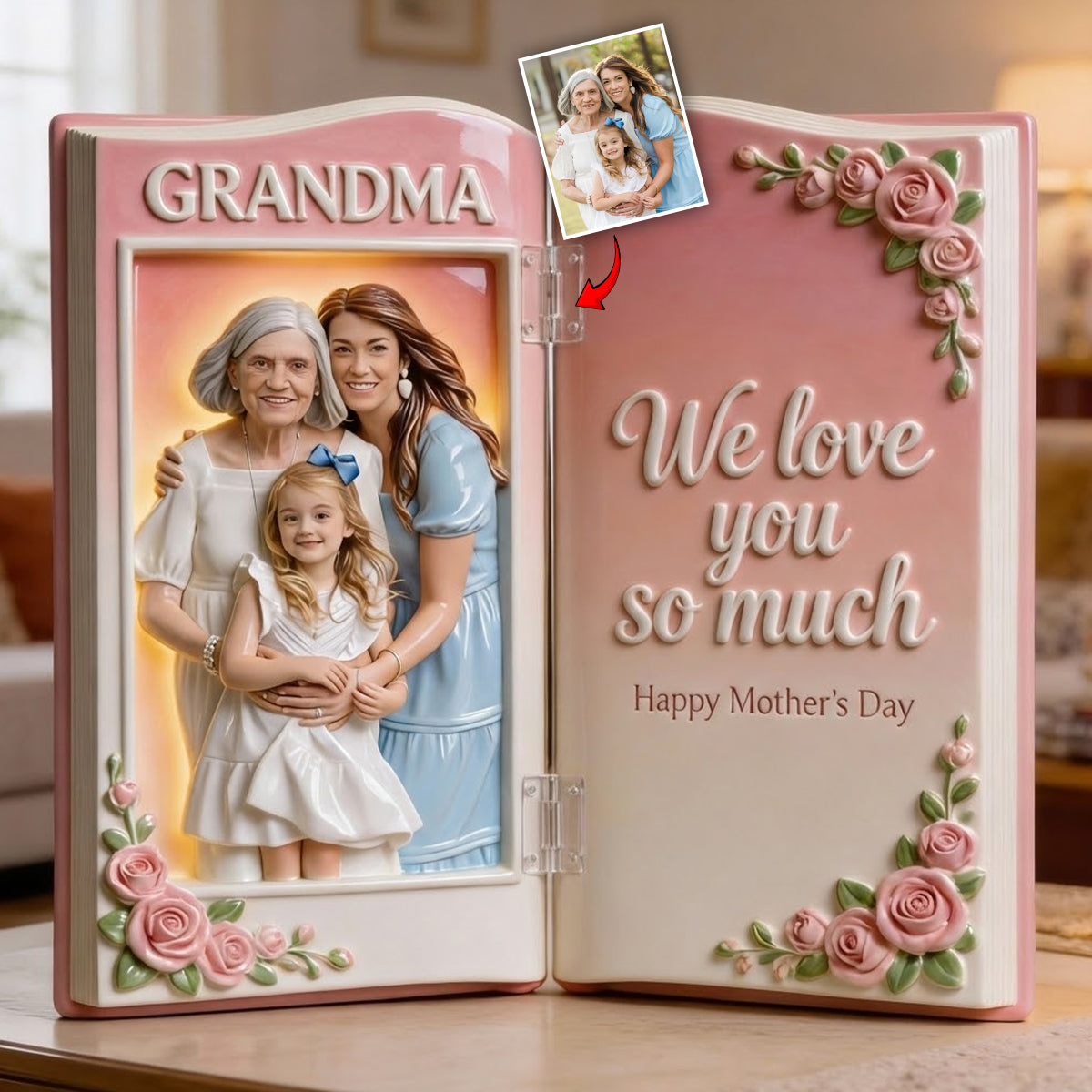 Individuell gestaltbares Foto – das perfekte Geschenk für Mama und Oma – personalisiertes Acryl-Diptychon für Mutter