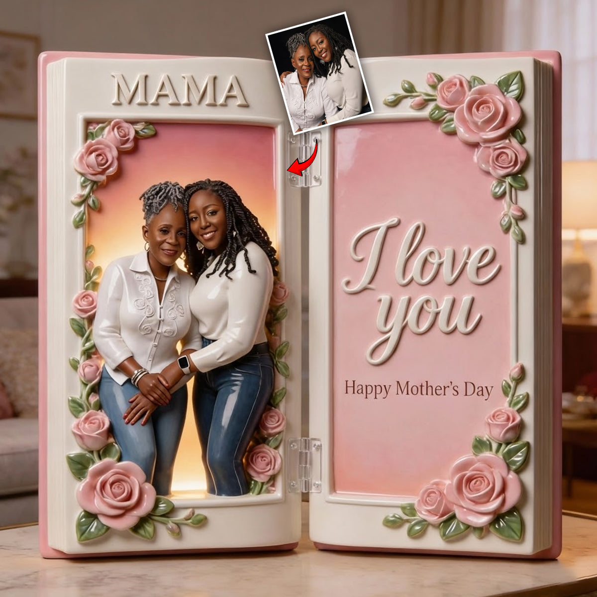 Individuell gestaltbares Foto – das perfekte Geschenk für Mama und Oma – personalisiertes Acryl-Diptychon für Mutter