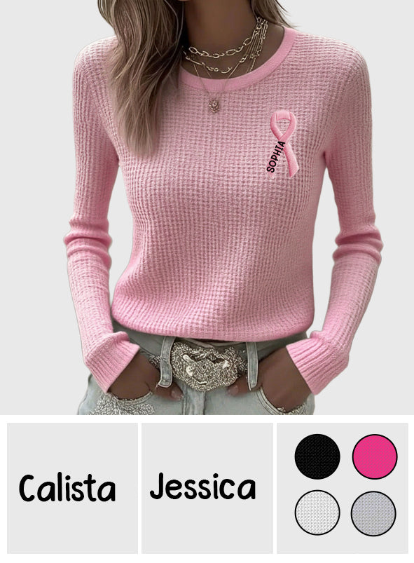 Pink Ribbon - Personalized Breast Cancer Awareness All Over Shirt