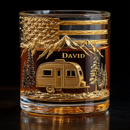 Lagerfeuer & Whisky – Personalisiertes Whisky-Dekanter-Set fürs Camping