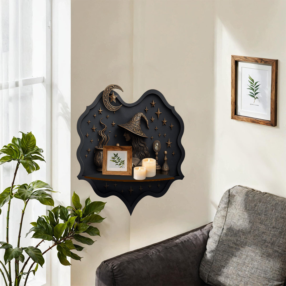 Hexenhaus – Personalisiertes Hexen-Eckregal