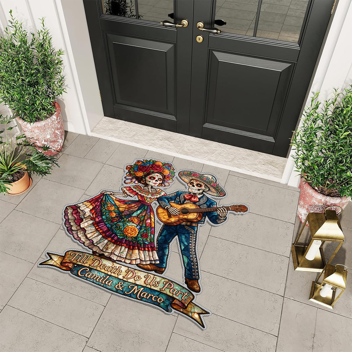 Till Death Do Us Part - Personalized Couple Non-Slip Tufted Rug