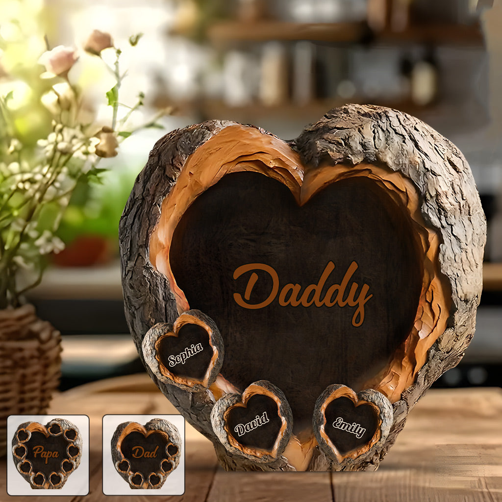 Daddy's Sweethearts - Personalisierte, individuell geformte Acrylplakette für Väter