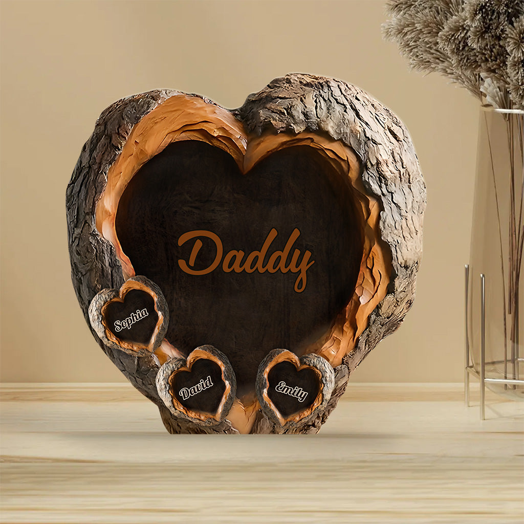 Daddy's Sweethearts - Personalisierte, individuell geformte Acrylplakette für Väter