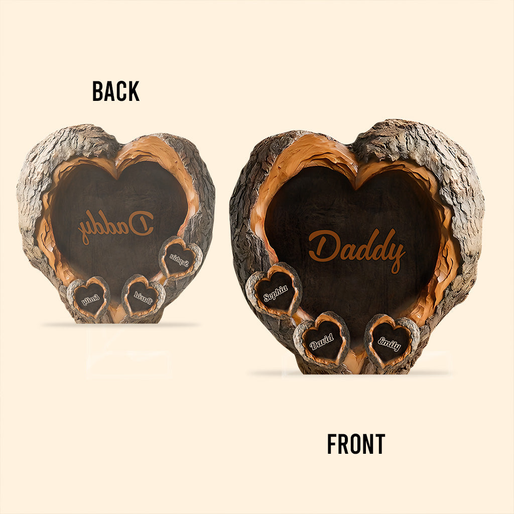 Daddy's Sweethearts - Personalisierte, individuell geformte Acrylplakette für Väter